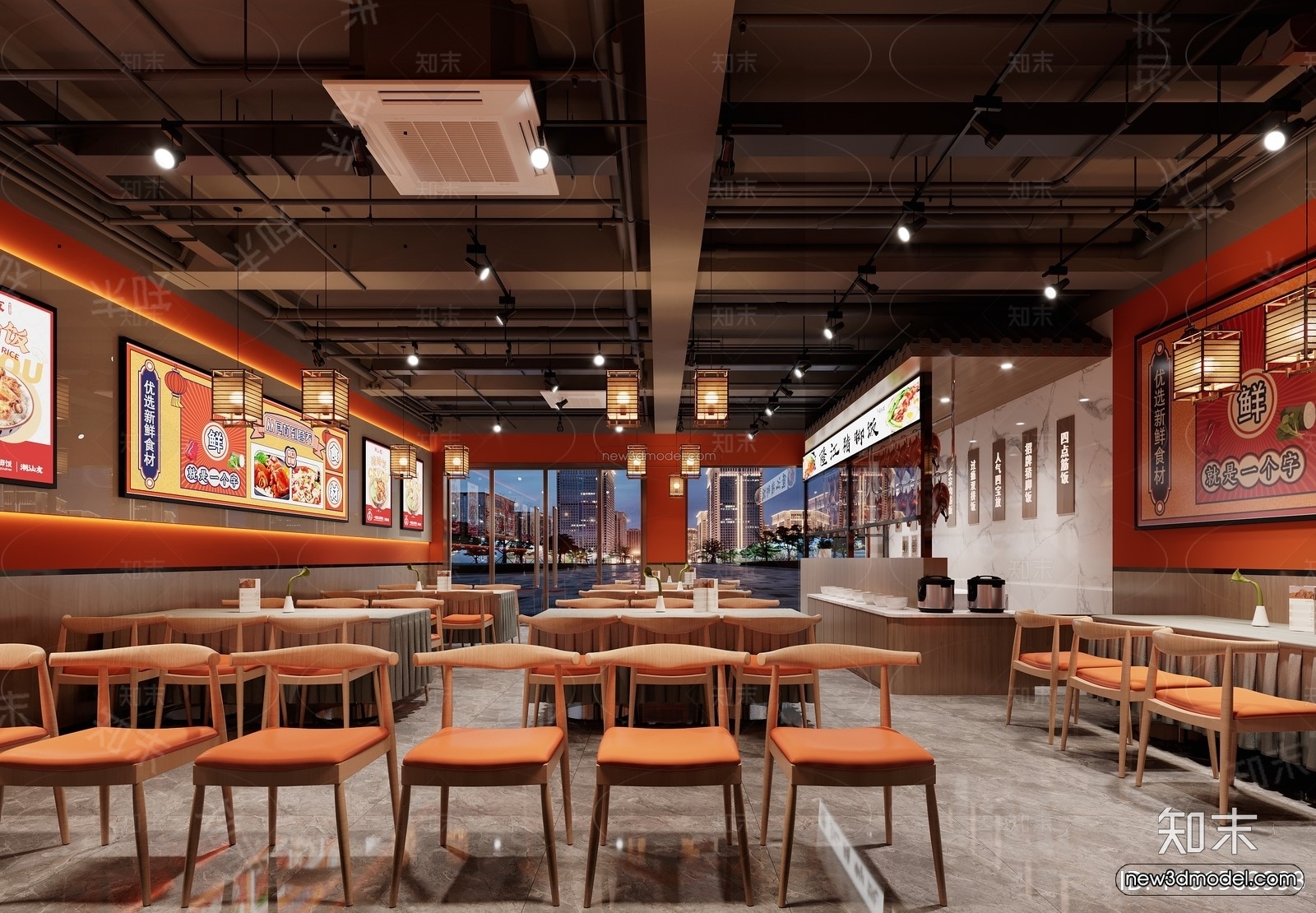 Southeast Asia Restaurant 3D Scenes – 3D Blocks – 014 – VRAY - thumbnail 2