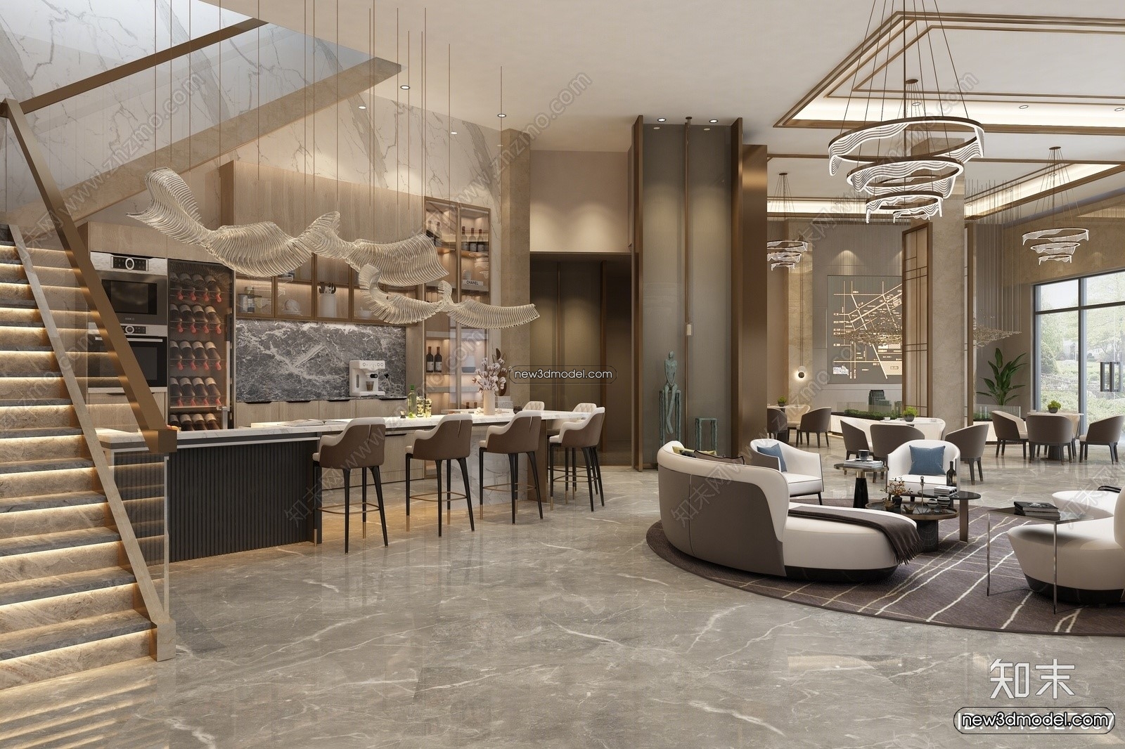 Interior 3D Model of Sales Office – 3D Scene – 120 – VRAY - thumbnail 2