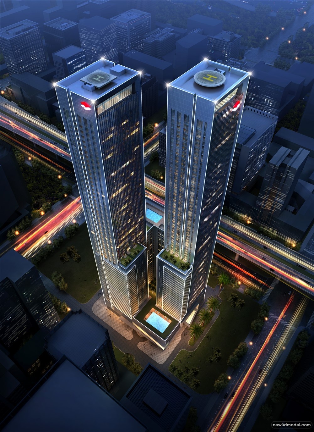 3D Models of Commercial Building – Exterior 3D Scenes – 977 – VRAY - thumbnail 5