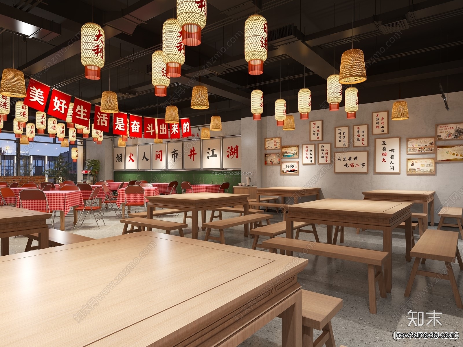 Southeast Asia Restaurant 3D Scenes – 3D Blocks – 018 – VRAY - thumbnail 3