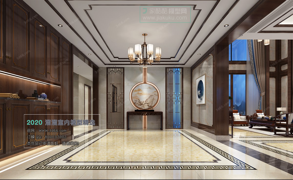 INTERIOR – 3D MODELS – CHINESE STYLE – 008 - thumbnail 1