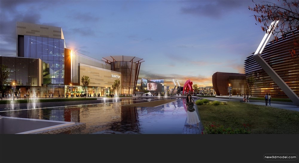 3D Models of Commercial Building – Exterior 3D Scenes – 979 – VRAY - thumbnail 2