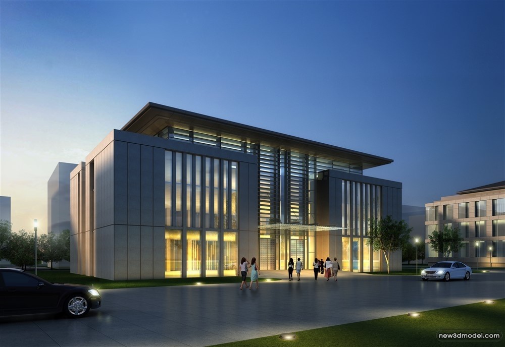 3D Models of Commercial Building – Exterior 3D Scenes – 981 – VRAY - thumbnail 2