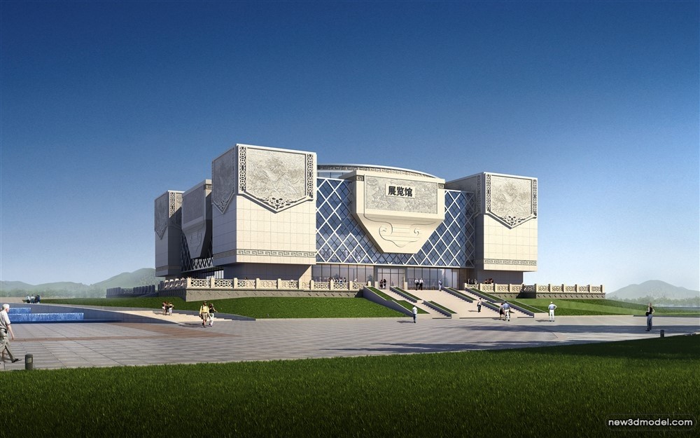 3D Models of Commercial Building – Exterior 3D Scenes – 671 – VRAY - thumbnail 3