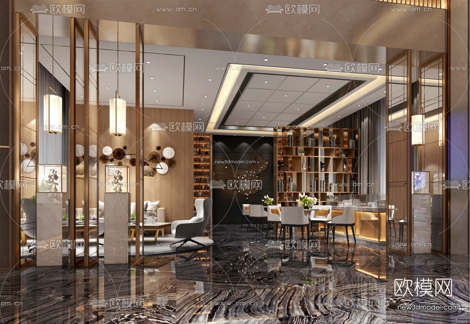 Interior 3D Model of Sales Office – 3D Scene – 145 – VRAY - thumbnail 2