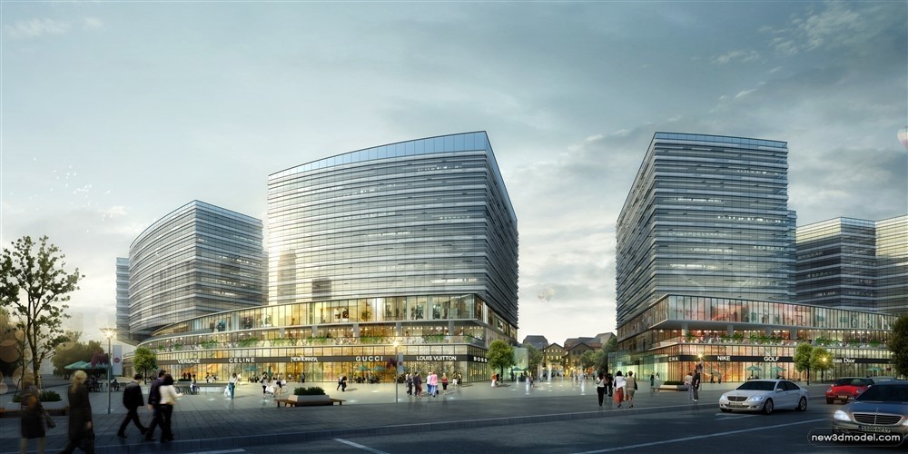 3D Models of Commercial Building – Exterior 3D Scenes – 983 – VRAY - thumbnail 4