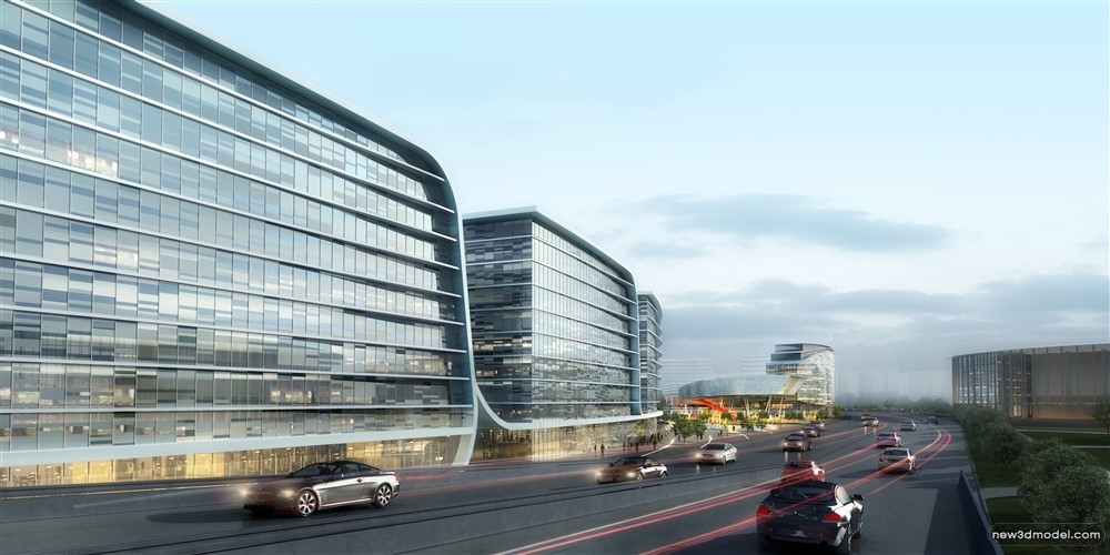 3D Models of Commercial Building – Exterior 3D Scenes – 983 – VRAY - thumbnail 2