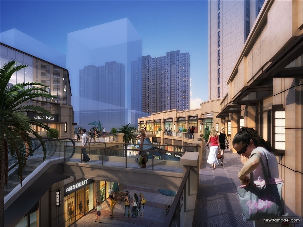 3D Models of Commercial Building – Exterior 3D Scenes – 670 – VRAY - thumbnail 5