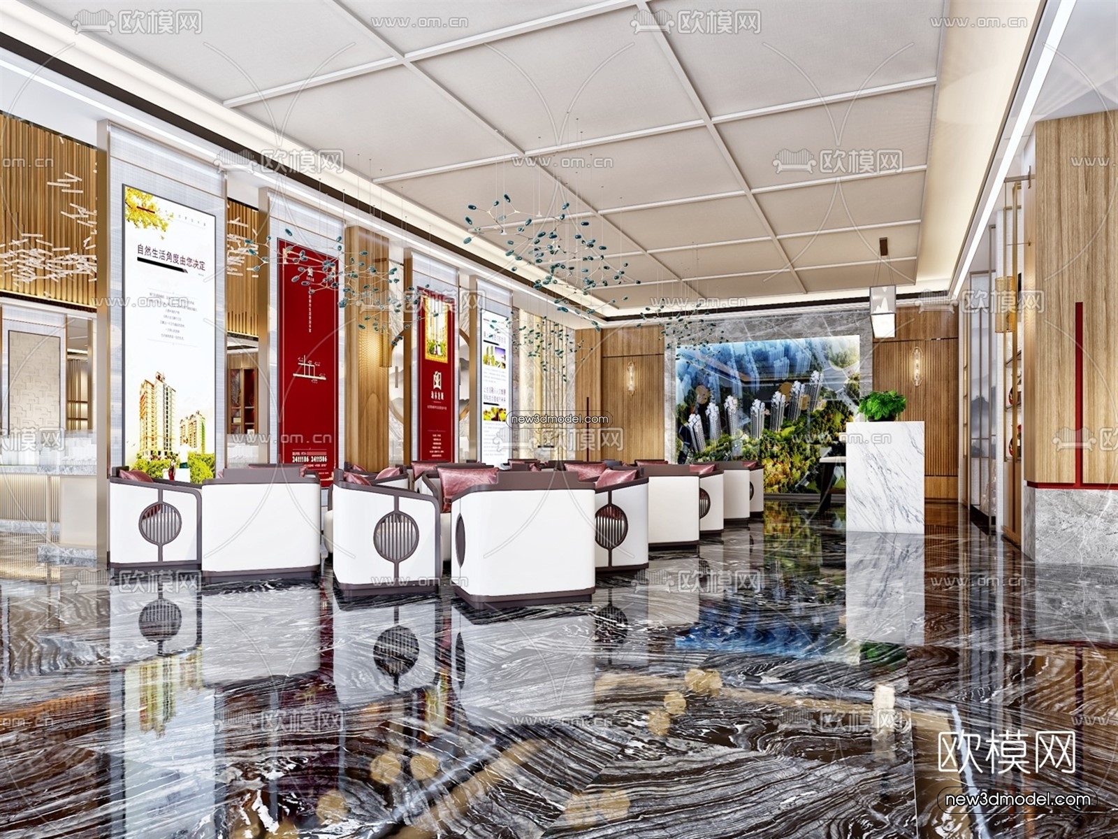 Interior 3D Model of Sales Office – 3D Scene – 147 – VRAY - thumbnail 3