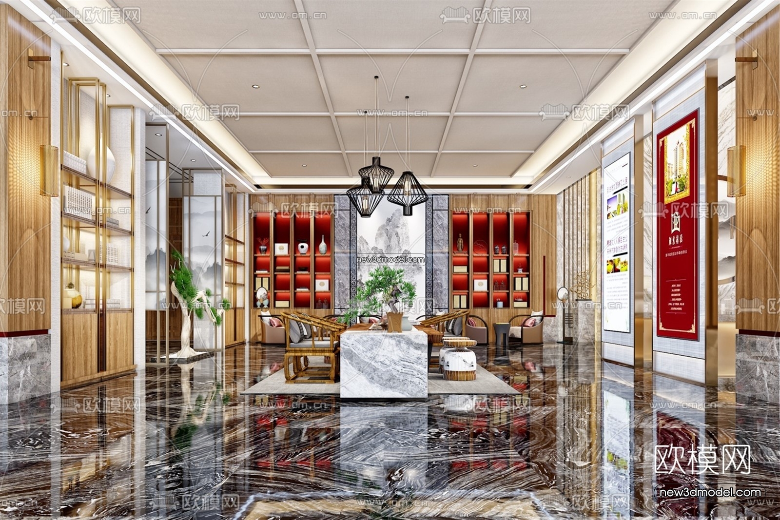 Interior 3D Model of Sales Office – 3D Scene – 147 – VRAY - thumbnail 2