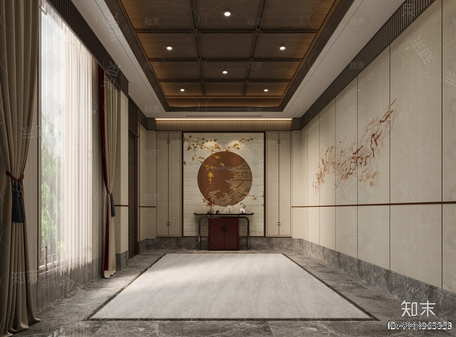 Modern Style Interior 3D Blocks and 3D Models – Wedding Hall 3D Scene – 930 – CORONA - thumbnail 3