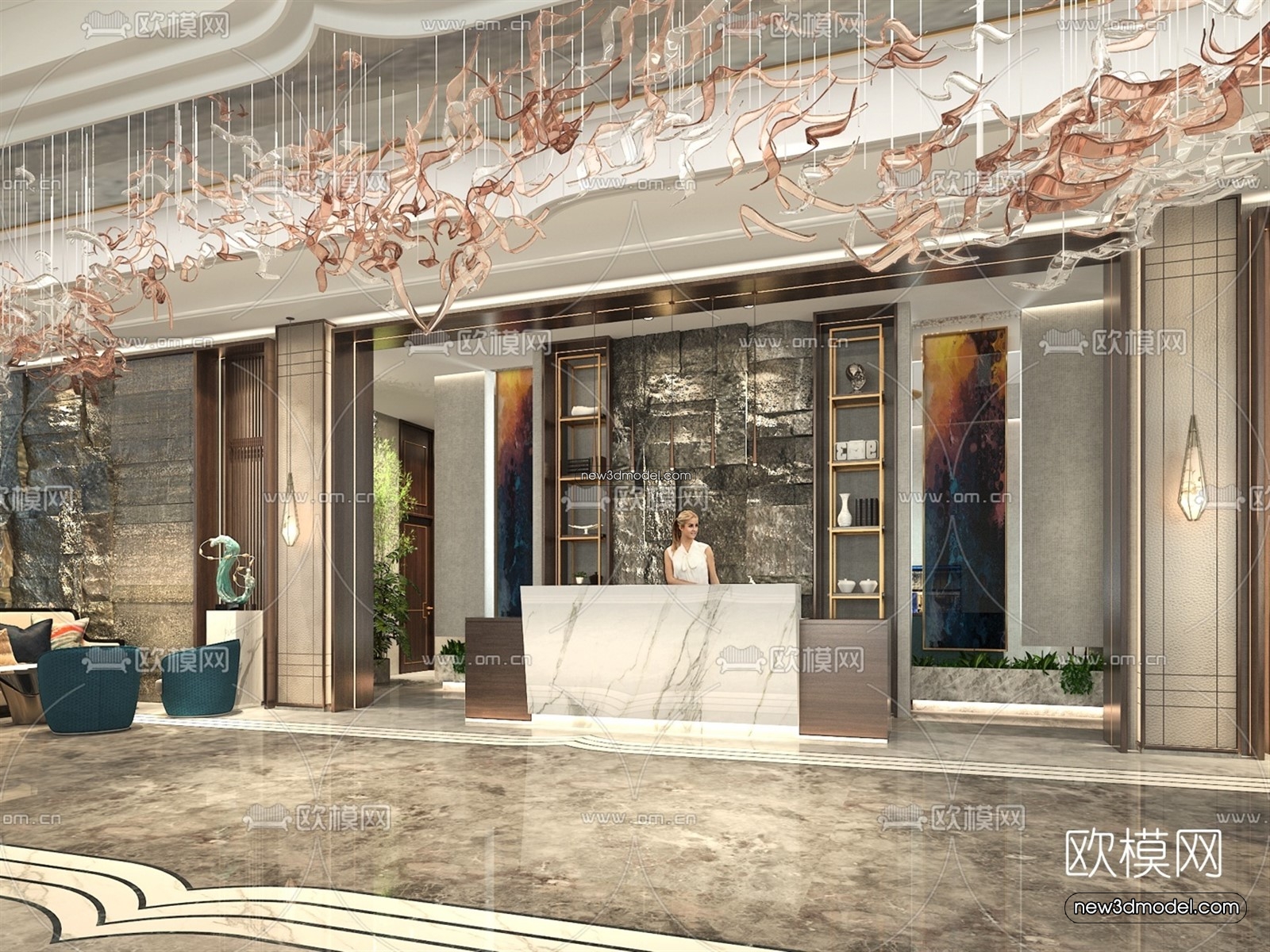 Interior 3D Model of Sales Office – 3D Scene – 154 – VRAY - thumbnail 3