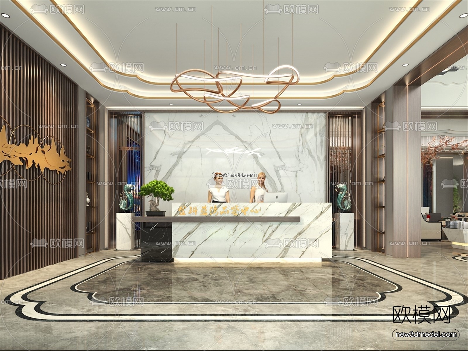Interior 3D Model of Sales Office – 3D Scene – 154 – VRAY - thumbnail 2