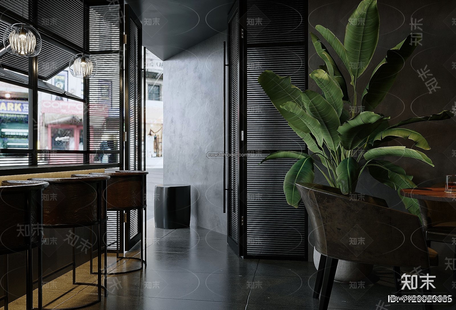 Interior 3D Model of Bar – 3D Blocks – 011 – VRAY - thumbnail 3