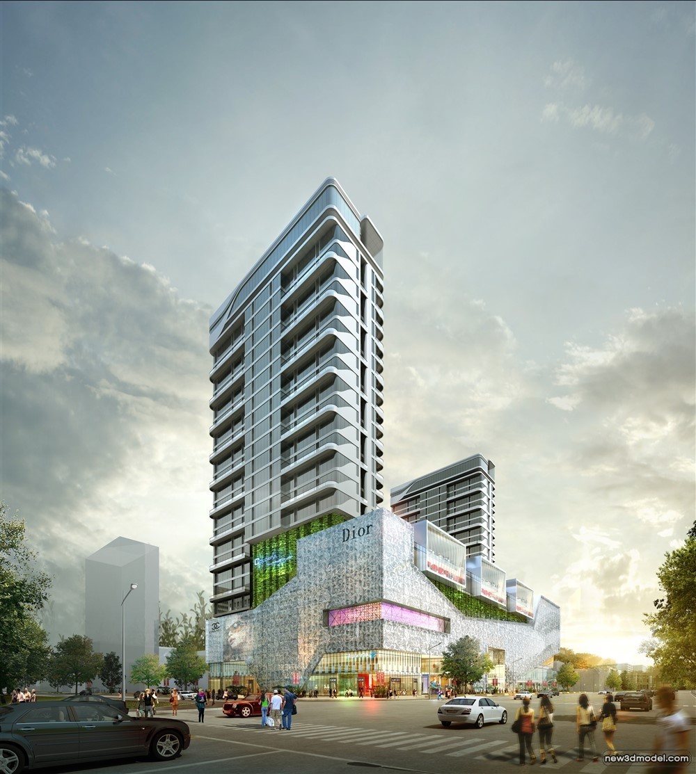 3D Models of Commercial Building – Exterior 3D Scenes – 674 – VRAY - thumbnail 2