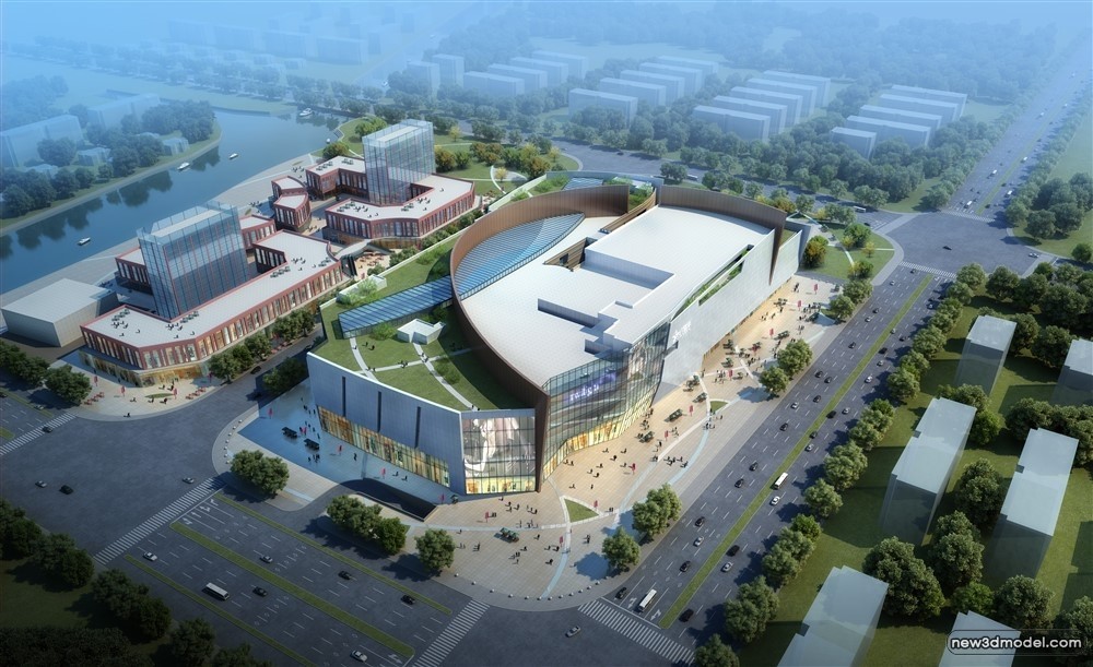 3D Models of Commercial Building – Exterior 3D Scenes – 363 – VRAY - thumbnail 2