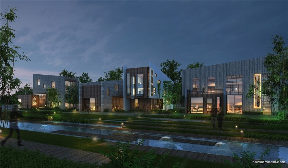 3D Models of Commercial Building – Exterior 3D Scenes – 362 – VRAY - thumbnail 4