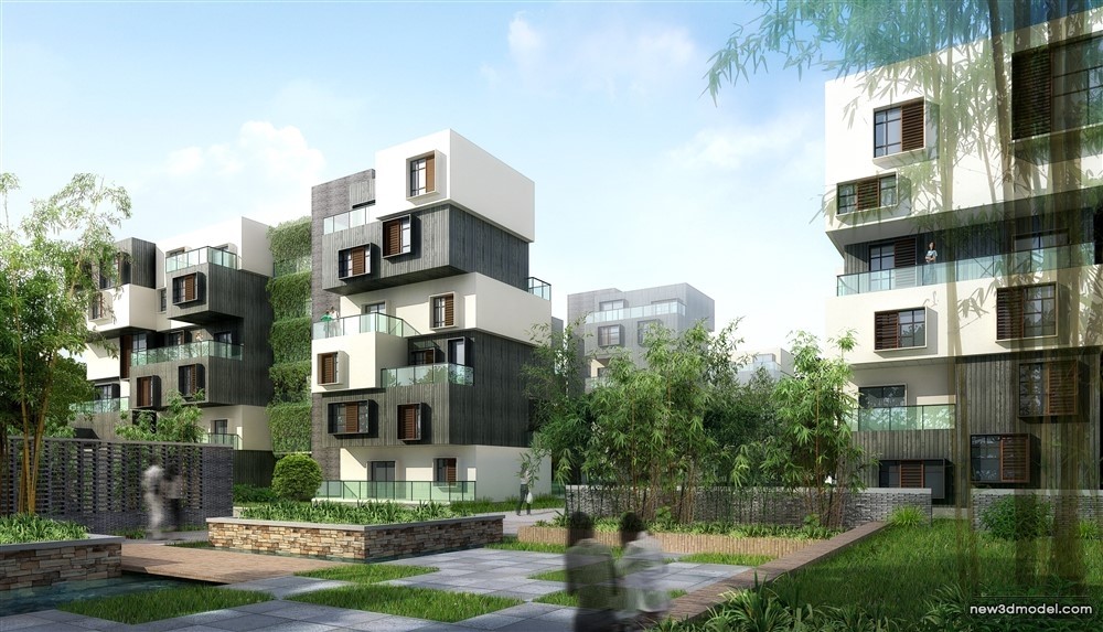 3D Models of Commercial Building – Exterior 3D Scenes – 362 – VRAY - thumbnail 2