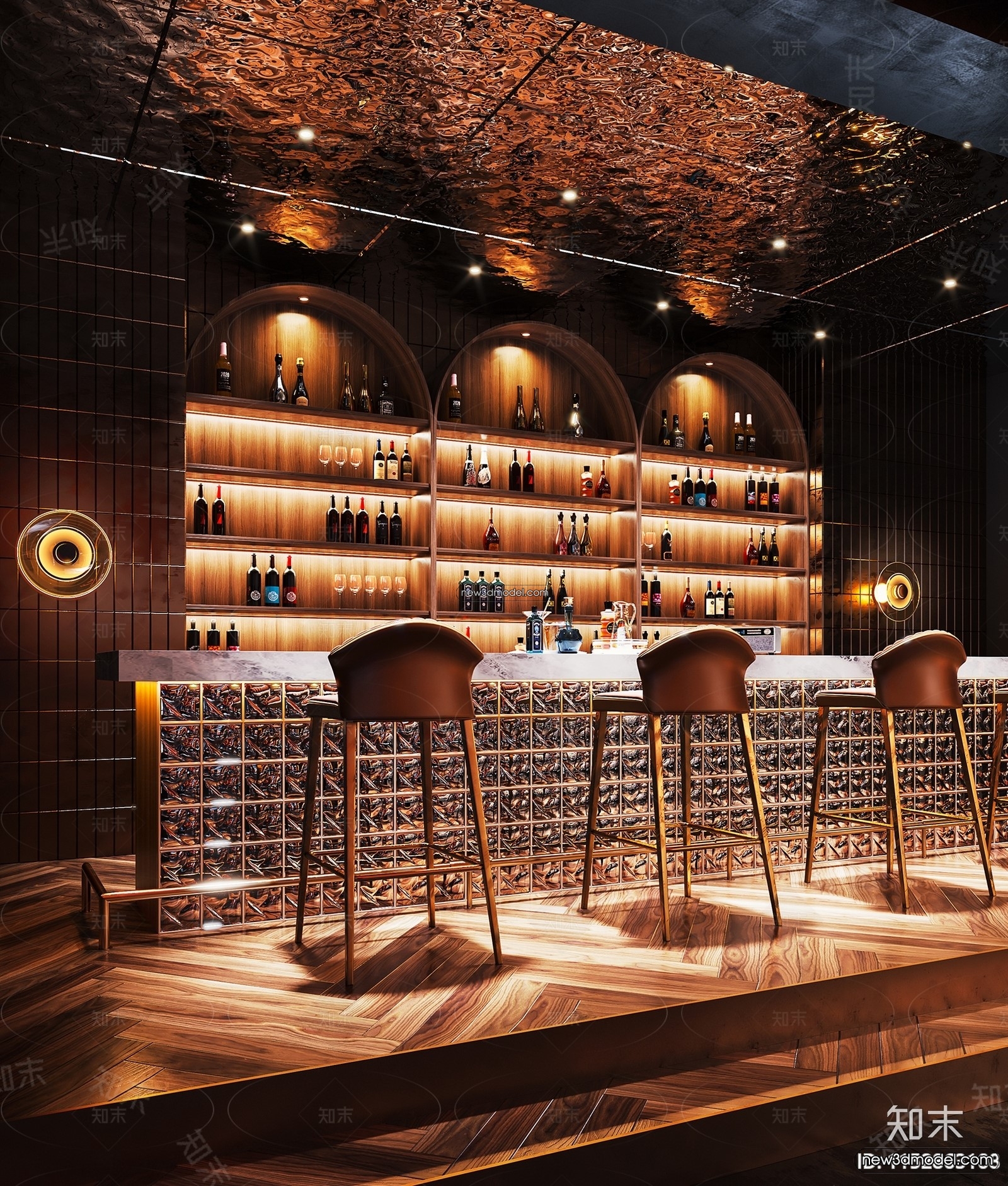 Interior 3D Model of Bar – 3D Blocks – 019 – VRAY - thumbnail 4