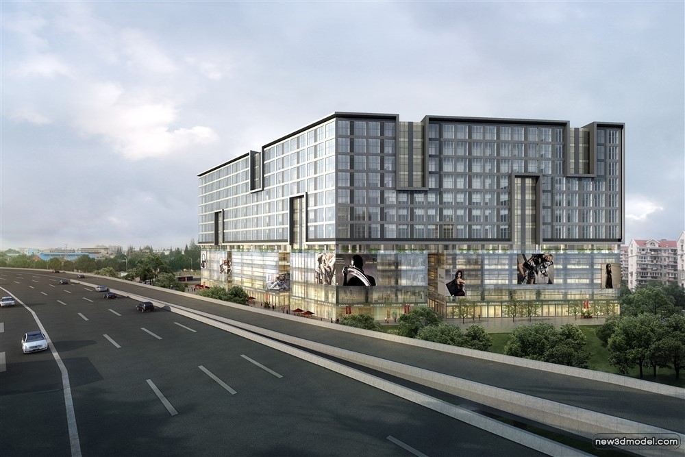 3D Models of Commercial Building – Exterior 3D Scenes – 368 – VRAY - thumbnail 4