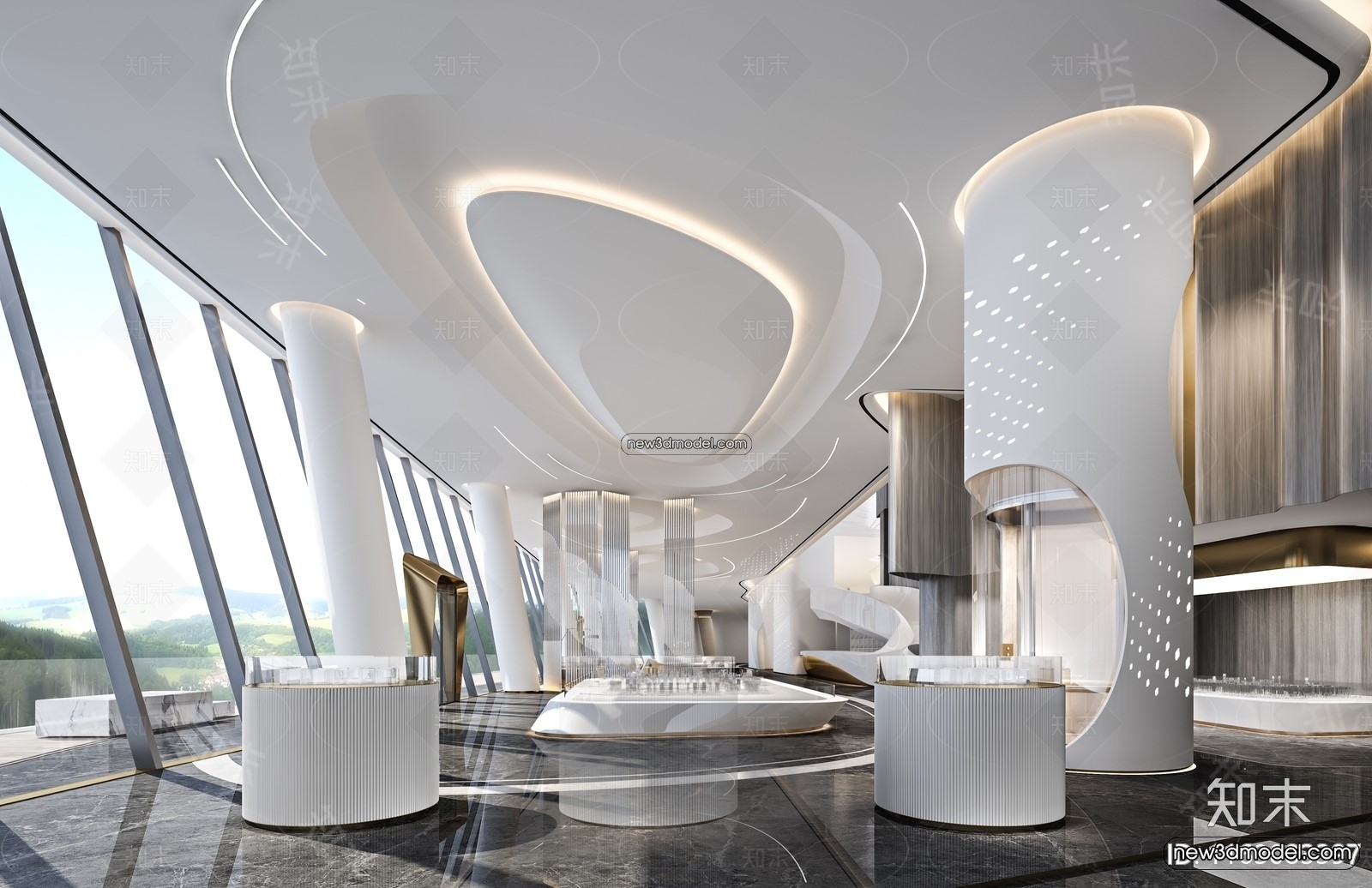 Interior 3D Model of Sales Office – 3D Scene – 003 – VRAY - thumbnail 2