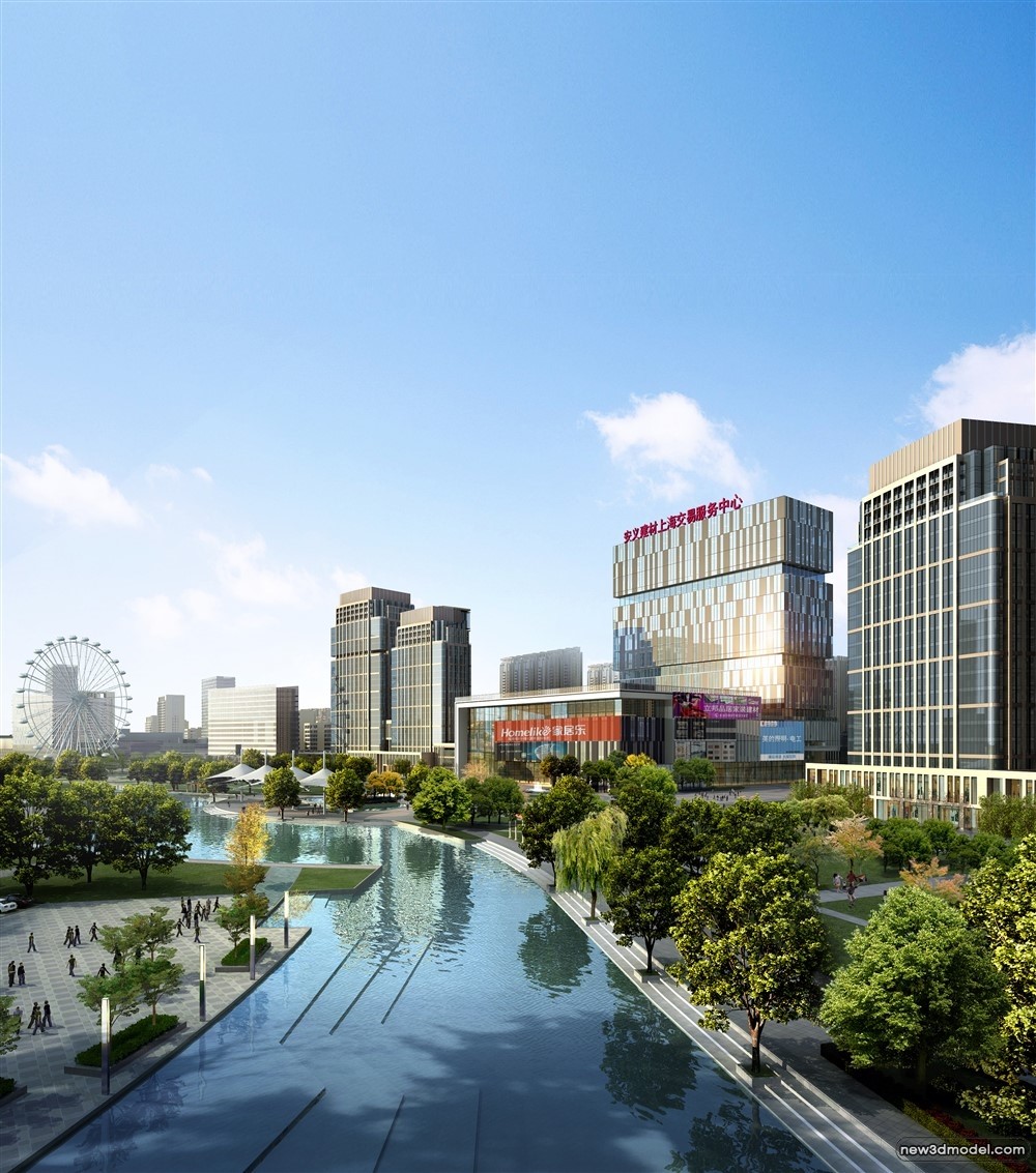 3D Models of Commercial Building – Exterior 3D Scenes – 679 – VRAY - thumbnail 2