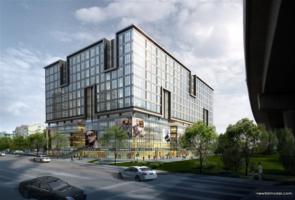 3D Models of Commercial Building – Exterior 3D Scenes – 368 – VRAY - thumbnail 2