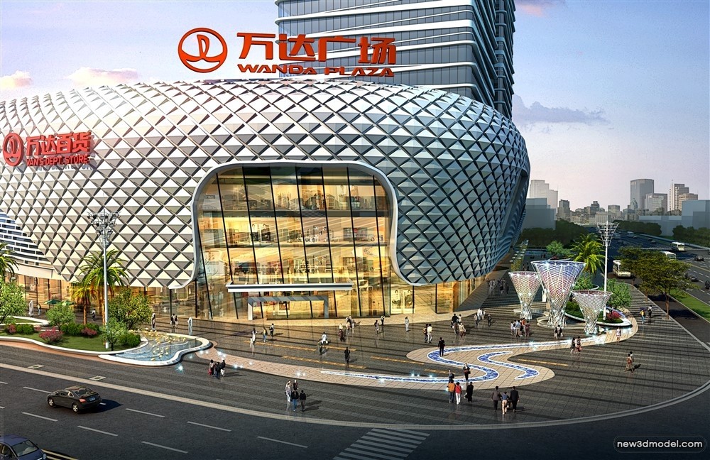 3D Models of Commercial Building – Exterior 3D Scenes – 370 – VRAY - thumbnail 2