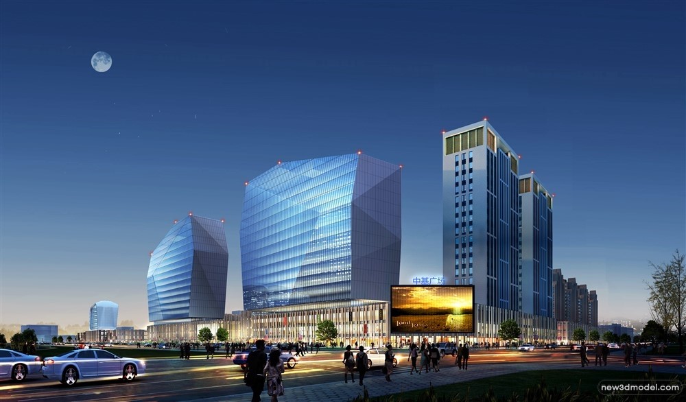 3D Models of Commercial Building – Exterior 3D Scenes – 676 – VRAY - thumbnail 5