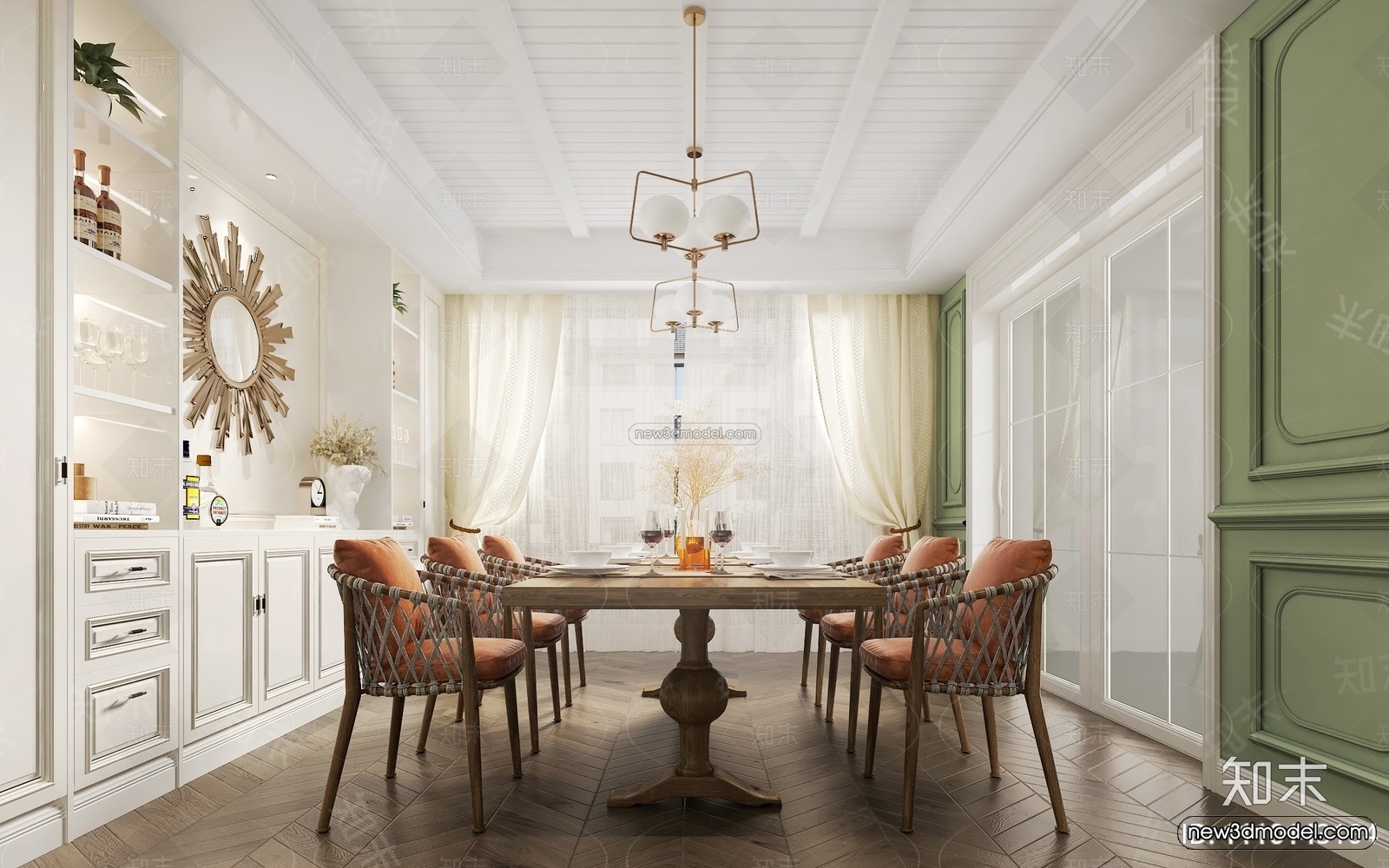 Europe Style Interior 3D Blocks – Living Room 3D Model – 174 – VRAY - thumbnail 2