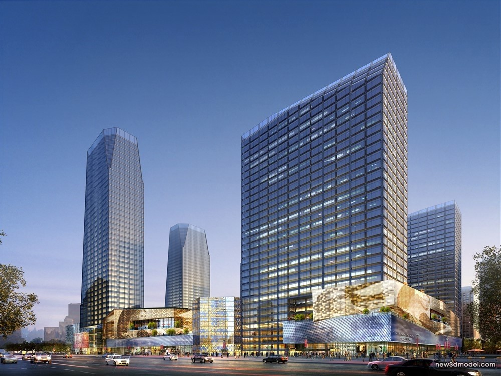 3D Models of Commercial Building – Exterior 3D Scenes – 681 – VRAY - thumbnail 3