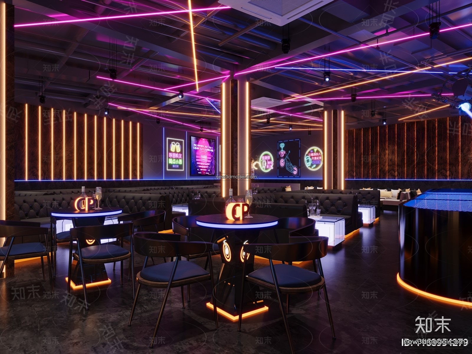 Interior 3D Model of Bar – 3D Blocks – 031 – CORONA - thumbnail 2