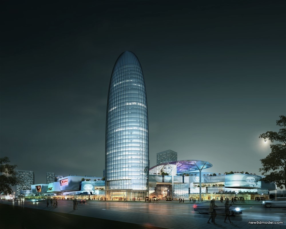 3D Models of Commercial Building – Exterior 3D Scenes – 801 – VRAY - thumbnail 4