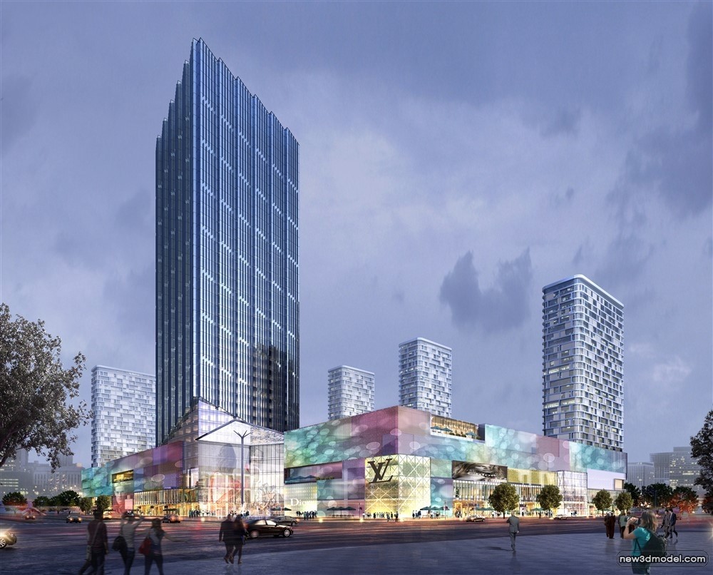 3D Models of Commercial Building – Exterior 3D Scenes – 680 – VRAY - thumbnail 2