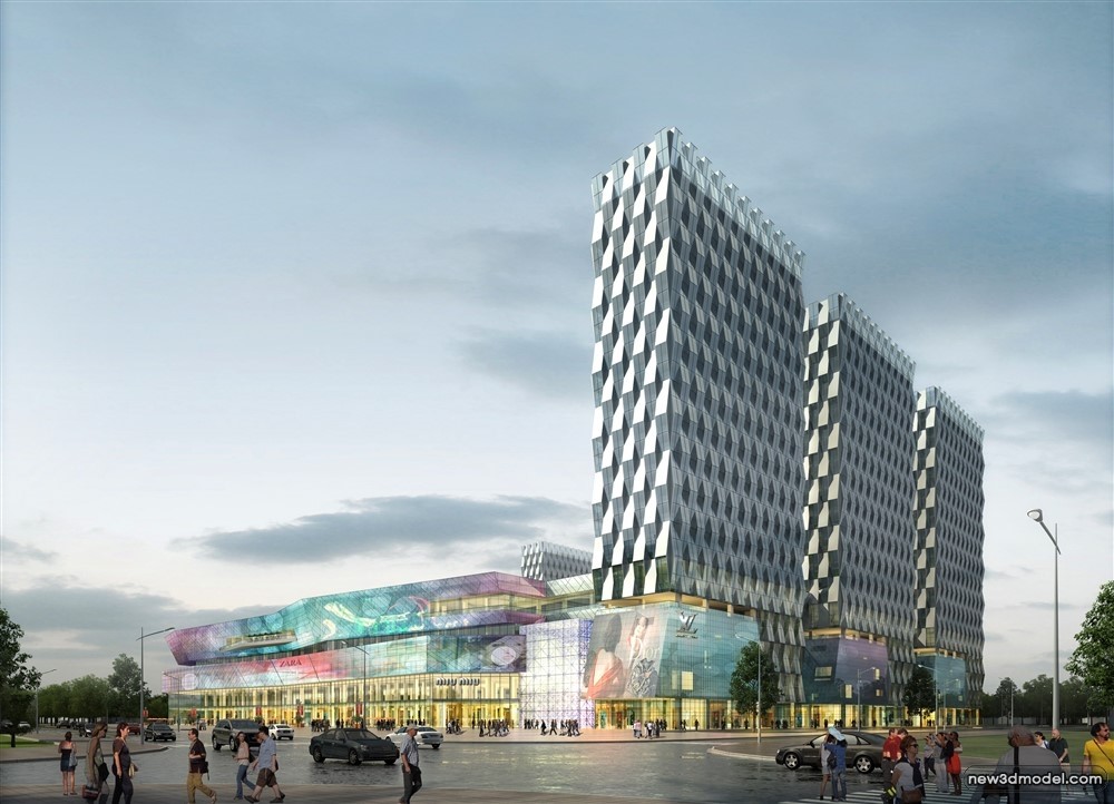 3D Models of Commercial Building – Exterior 3D Scenes – 682 – VRAY - thumbnail 3
