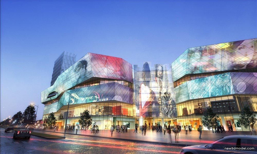 3D Models of Commercial Building – Exterior 3D Scenes – 682 – VRAY - thumbnail 4