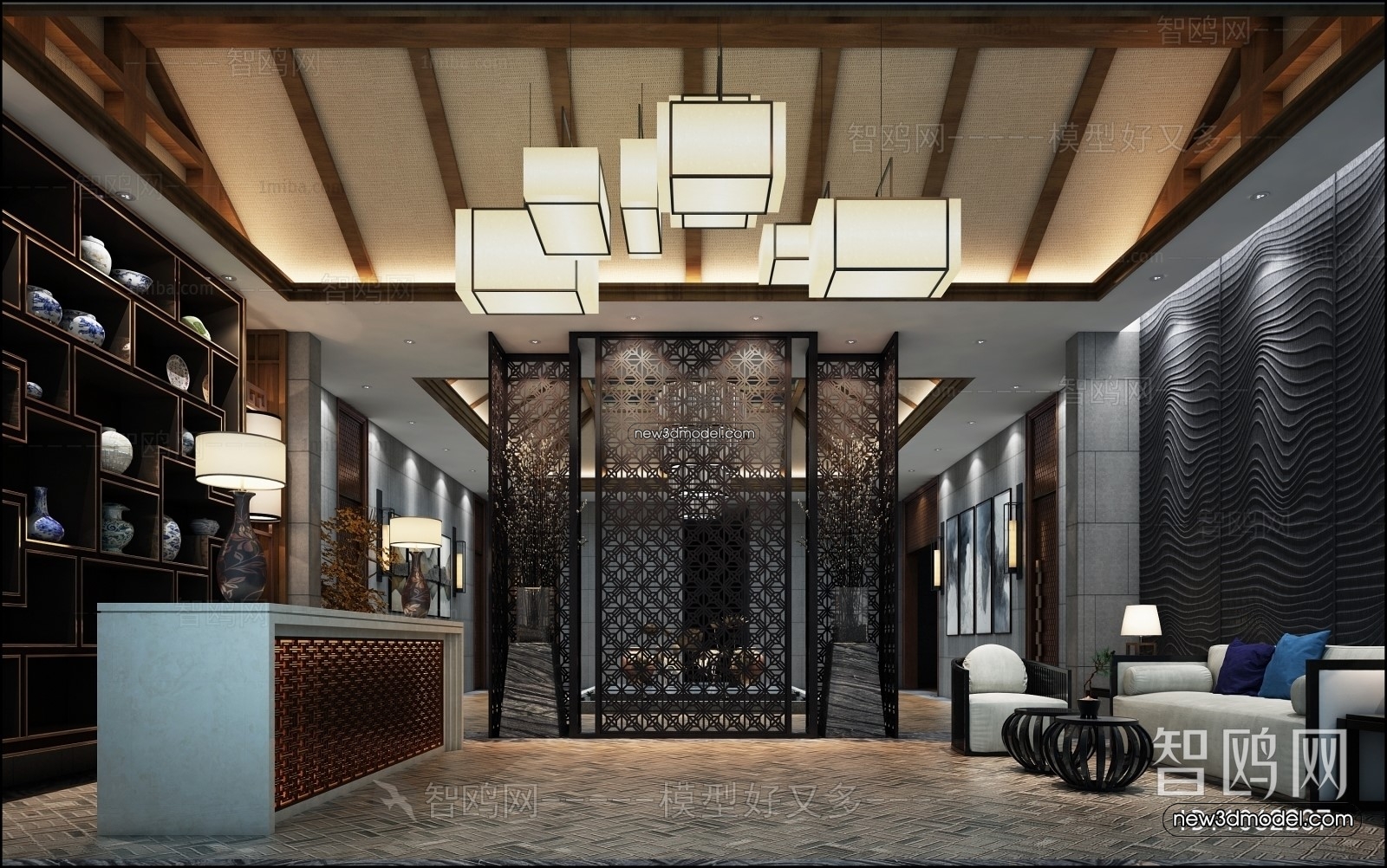 Interior 3D Model of Sales Office – 3D Scene – 037 – VRAY - thumbnail 2