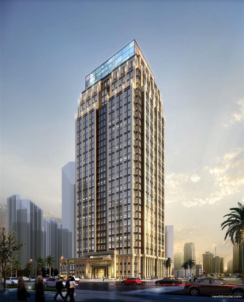 3D Models of Commercial Building – Exterior 3D Scenes – 686 – VRAY - thumbnail 2