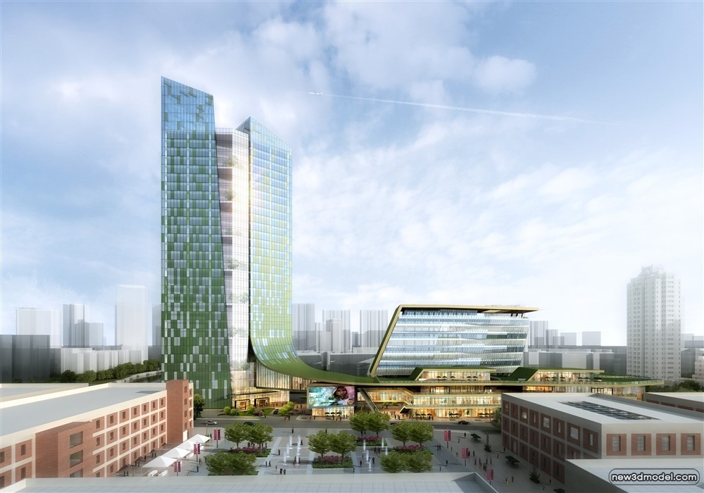 3D Models of Commercial Building – Exterior 3D Scenes – 802 – VRAY - thumbnail 4