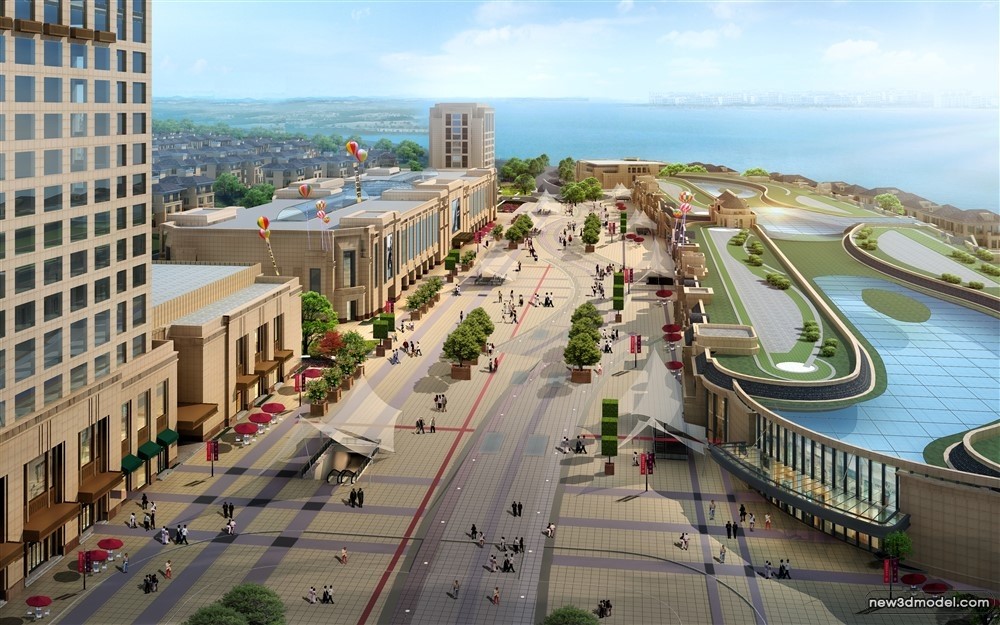 3D Models of Commercial Building – Exterior 3D Scenes – 804 – VRAY - thumbnail 2