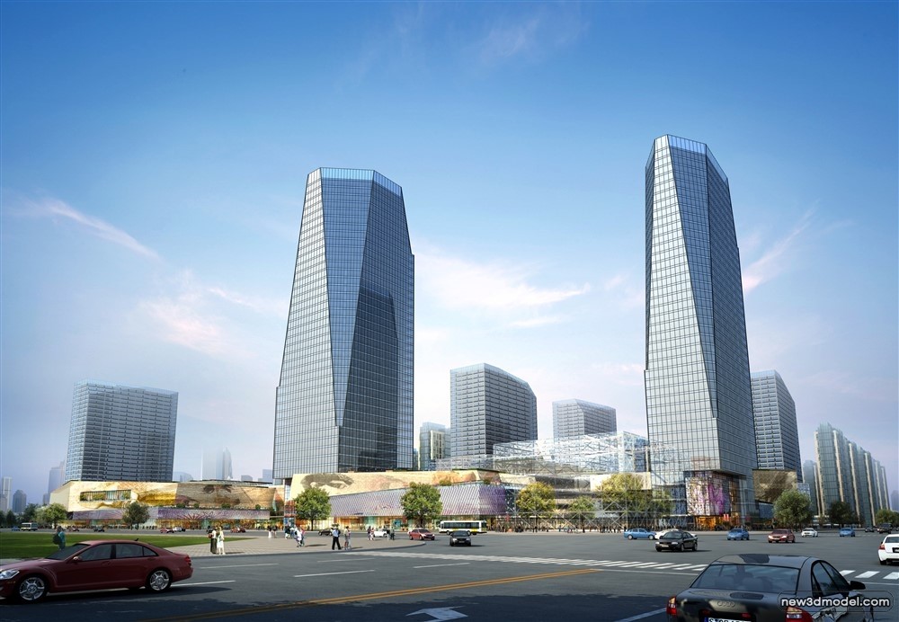 3D Models of Commercial Building – Exterior 3D Scenes – 681 – VRAY - thumbnail 2