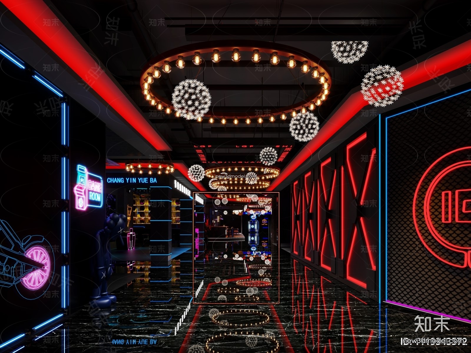 Interior 3D Model of Bar – 3D Blocks – 040 – VRAY - thumbnail 4