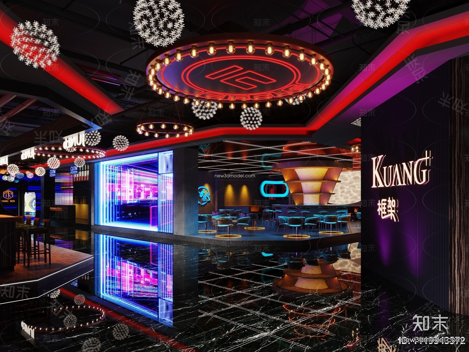 Interior 3D Model of Bar – 3D Blocks – 040 – VRAY - thumbnail 3