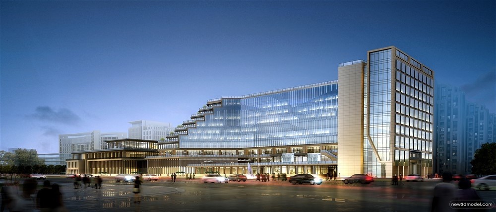 3D Models of Commercial Building – Exterior 3D Scenes – 806 – VRAY - thumbnail 2