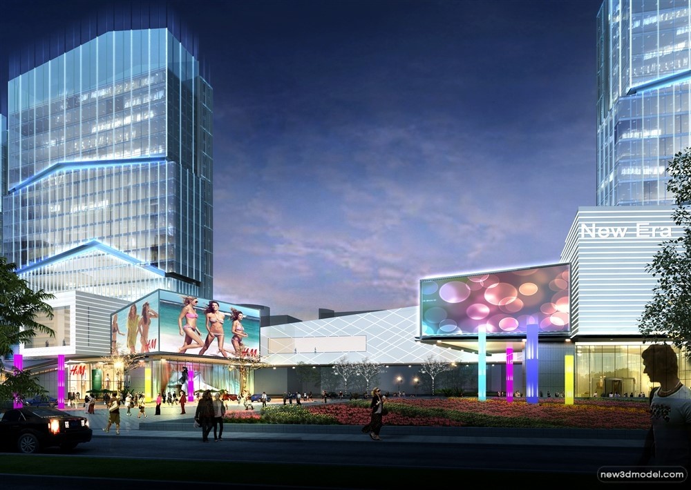 3D Models of Commercial Building – Exterior 3D Scenes – 807 – VRAY - thumbnail 2