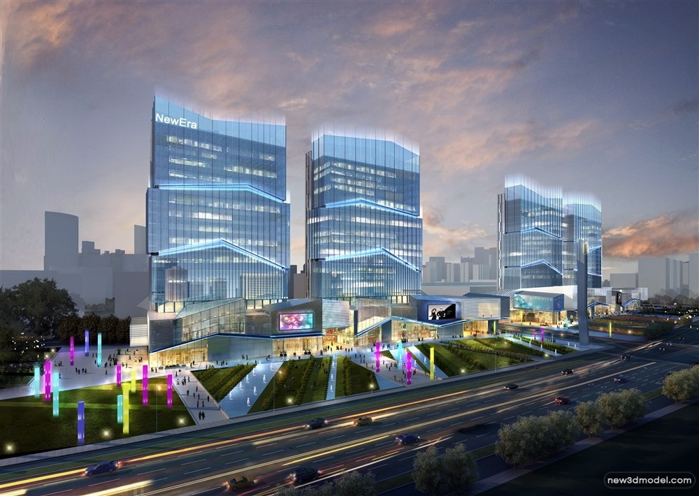 3D Models of Commercial Building – Exterior 3D Scenes – 807 – VRAY - thumbnail 4