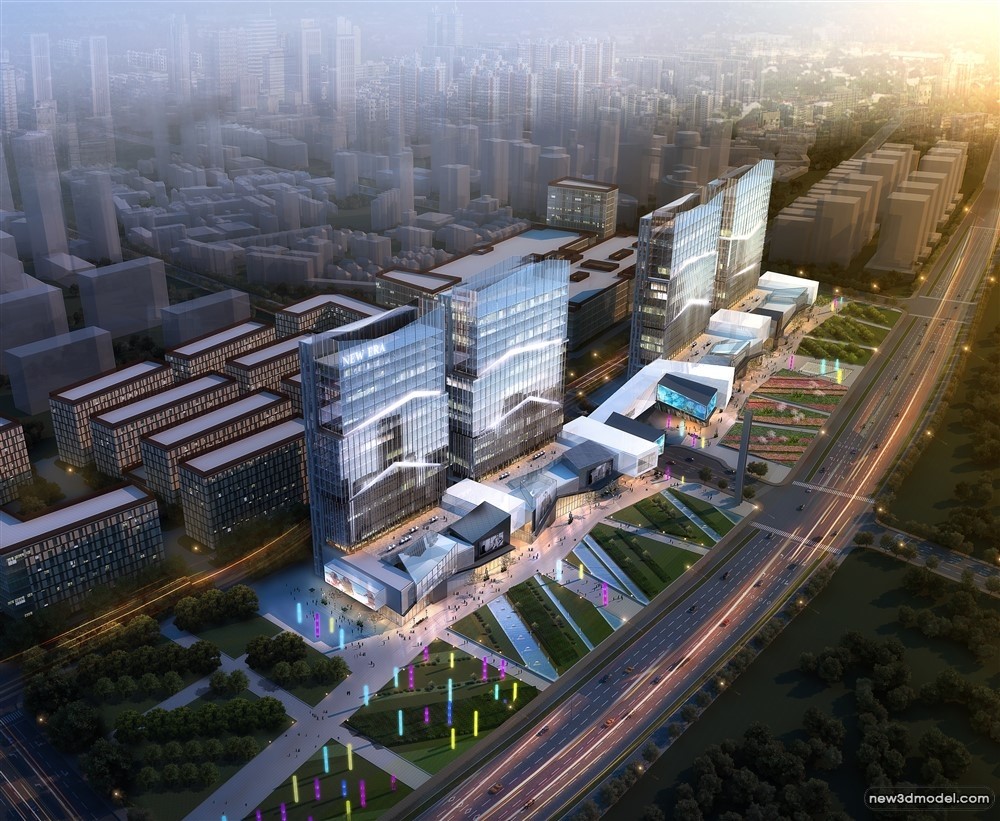 3D Models of Commercial Building – Exterior 3D Scenes – 807 – VRAY - thumbnail 5