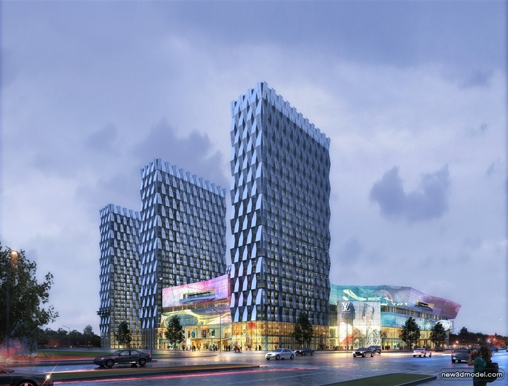 3D Models of Commercial Building – Exterior 3D Scenes – 682 – VRAY - thumbnail 2