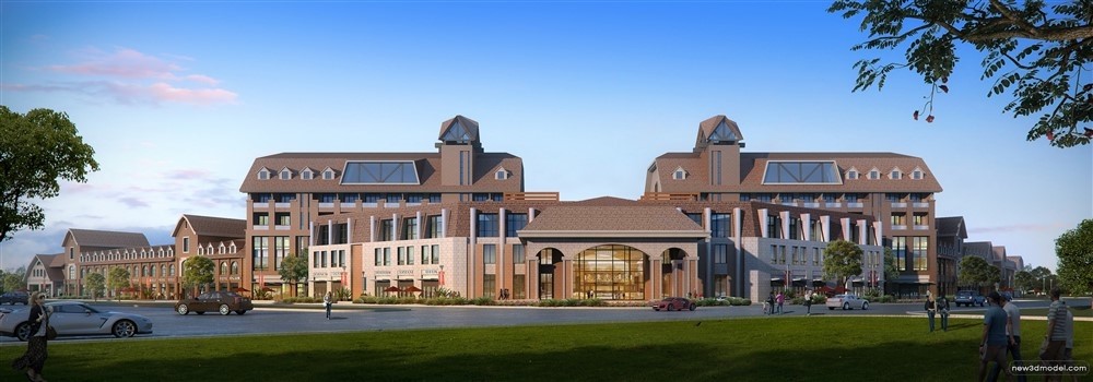 3D Models of Commercial Building – Exterior 3D Scenes – 810 – VRAY - thumbnail 3