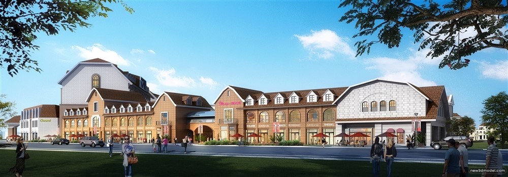 3D Models of Commercial Building – Exterior 3D Scenes – 810 – VRAY - thumbnail 2